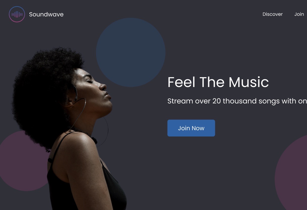 Screenshot of spotify redesign project